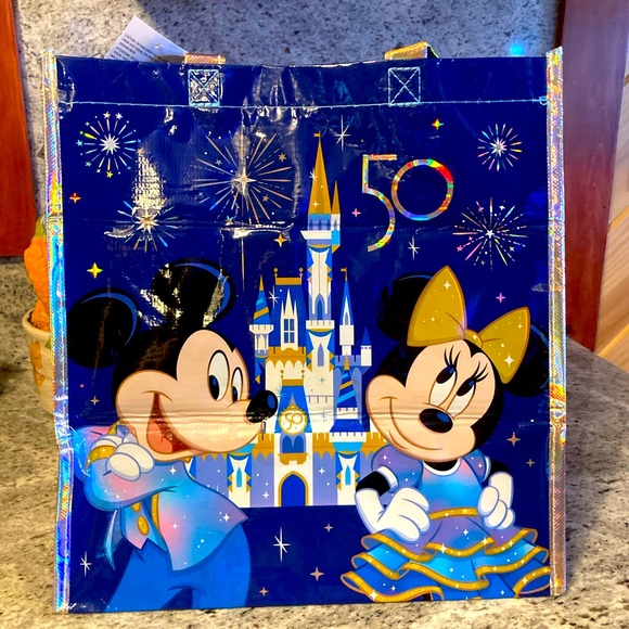 Walt Disney World 50th Anniversary Reusable Tote Bag (Medium) New with Tags! 💙 - Picture 1 of 6